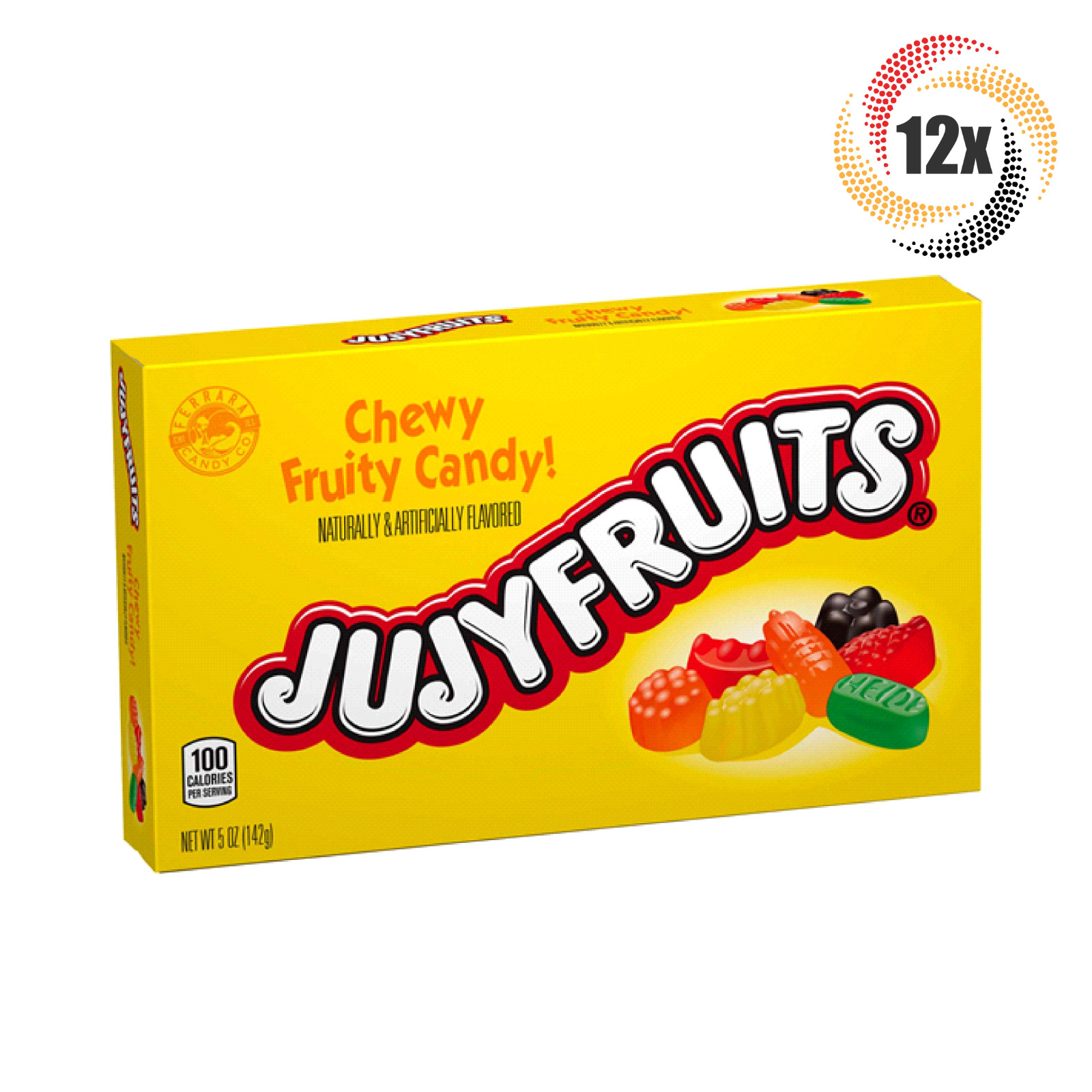 Full Box 12x Packs Jujyfruits Chewy Fruity Assorted Flavors Theater Candy 5oz