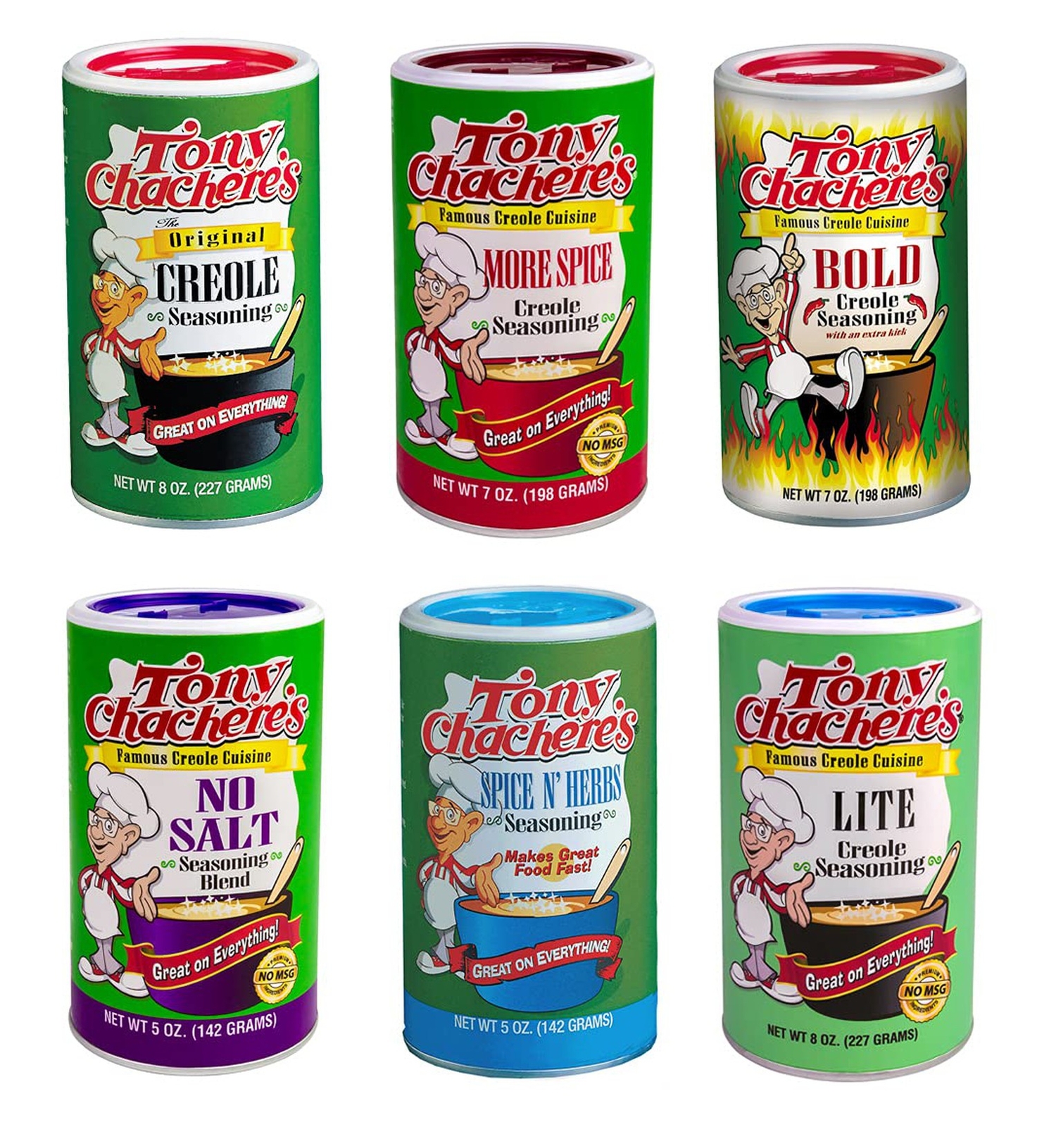 Tony Chachere’s Seasoning Blends Variety, 6 Count