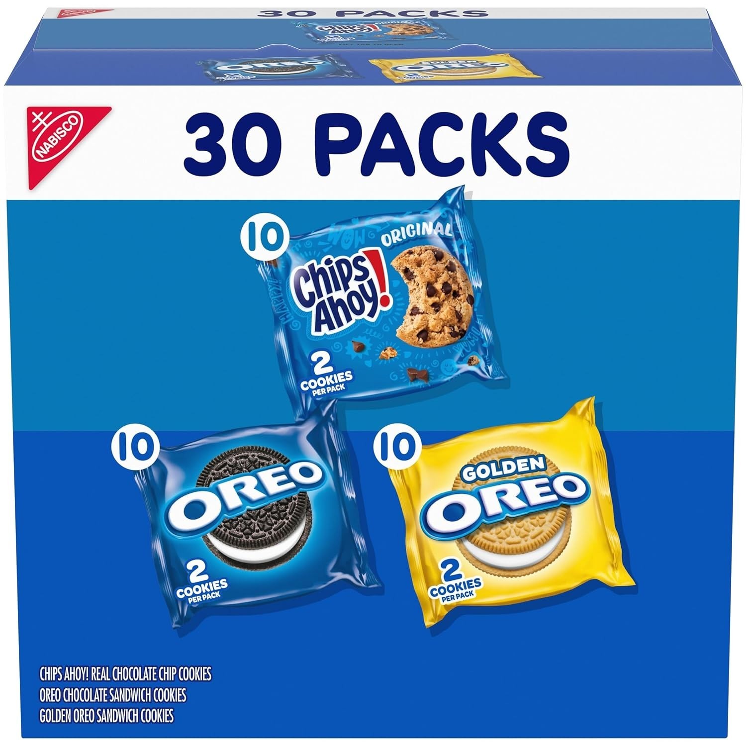 Indulge in OREO & CHIPS AHOY! Cookie Variety Pack – 30 Convenient Snack Packs