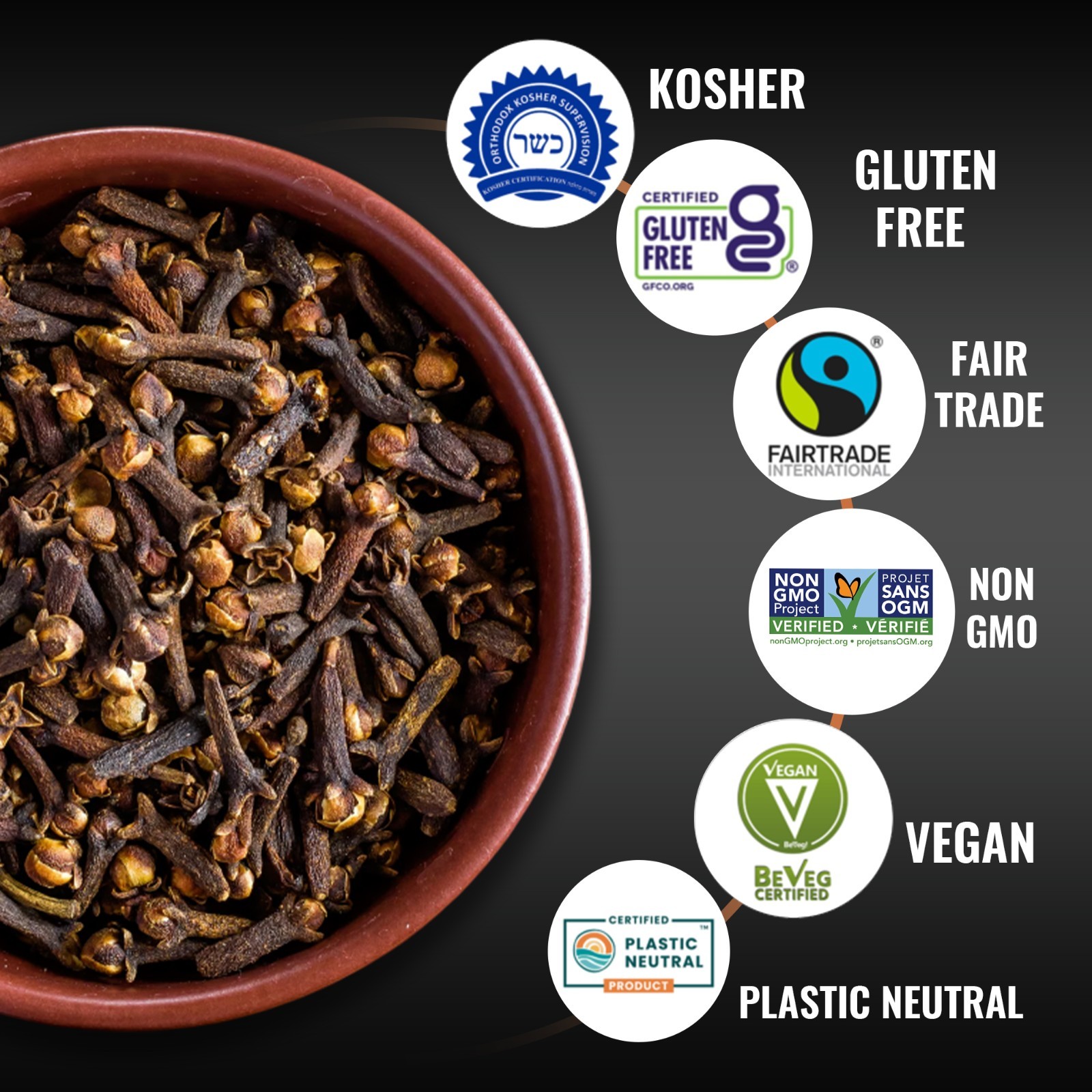 5Senses Whole Cloves | Clavos Enteros | Single Origin Non-GMO, Fairtrade
