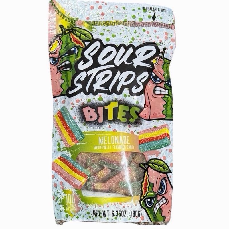 10 Pack Sour Strips Bites Melonade Flavored Candy 6.35oz Each