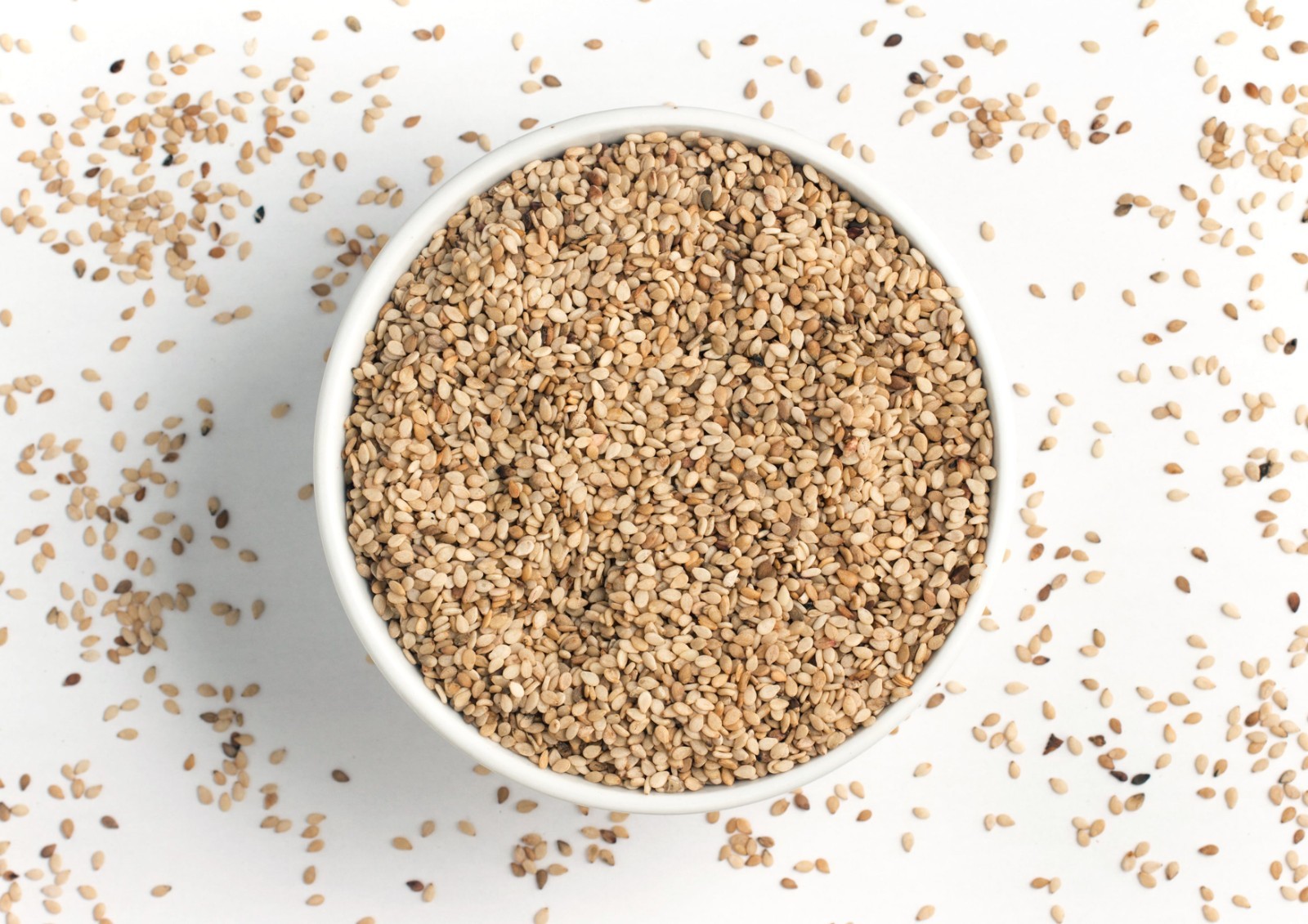 Unhulled Sesame Seeds — Whole Natural Raw White Sesame Seeds, Kosher, Vegan
