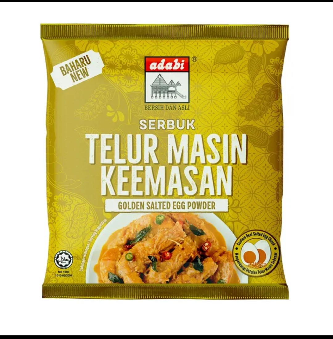 5 x 180g Adabi Golden Salted Egg Powder Malaysian Seasoning Cooking Sauce Mix