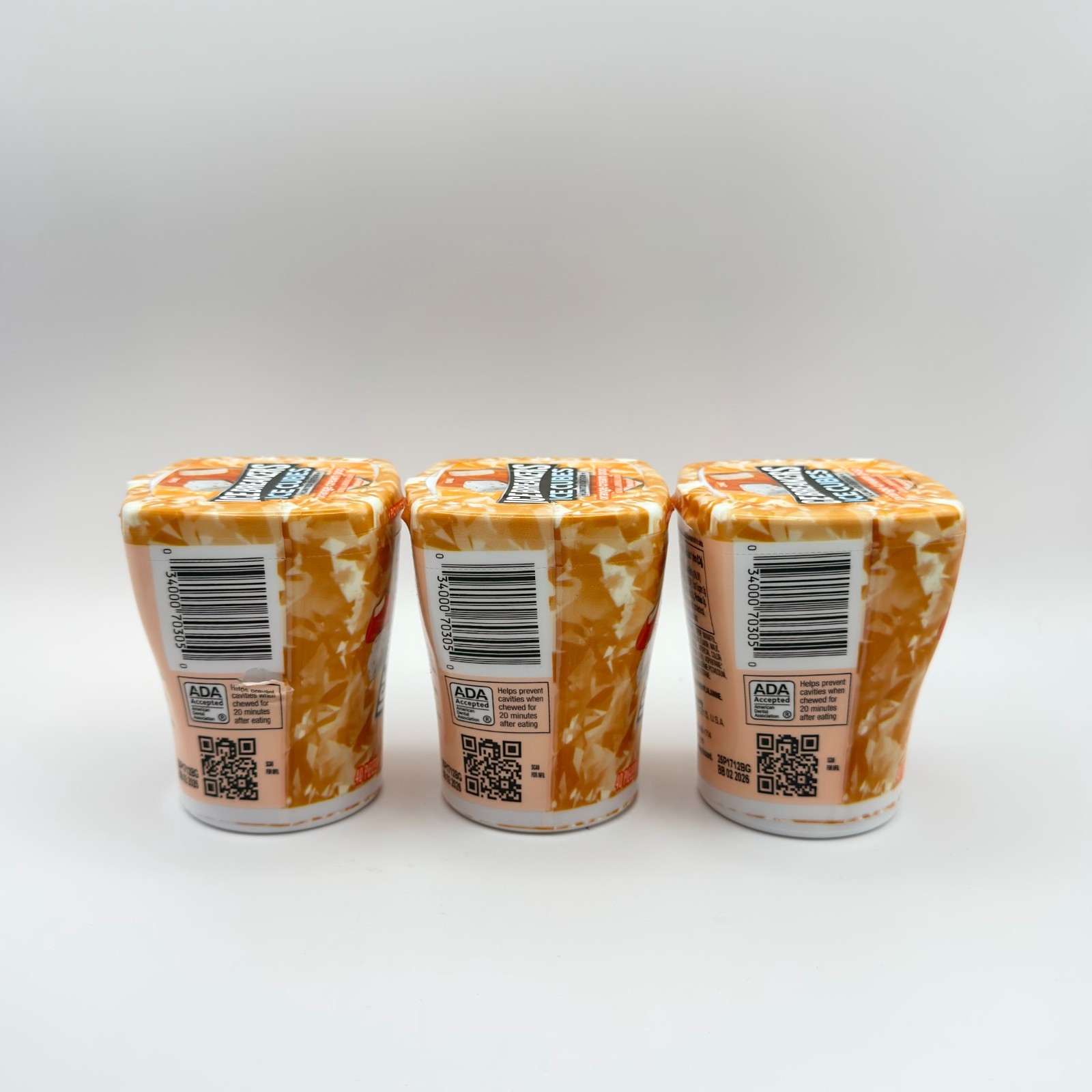 Ice Breakers Gum Orange Cream Pop 40 Pieces Each 3 Pack sugar free- BB 2/26 NEW