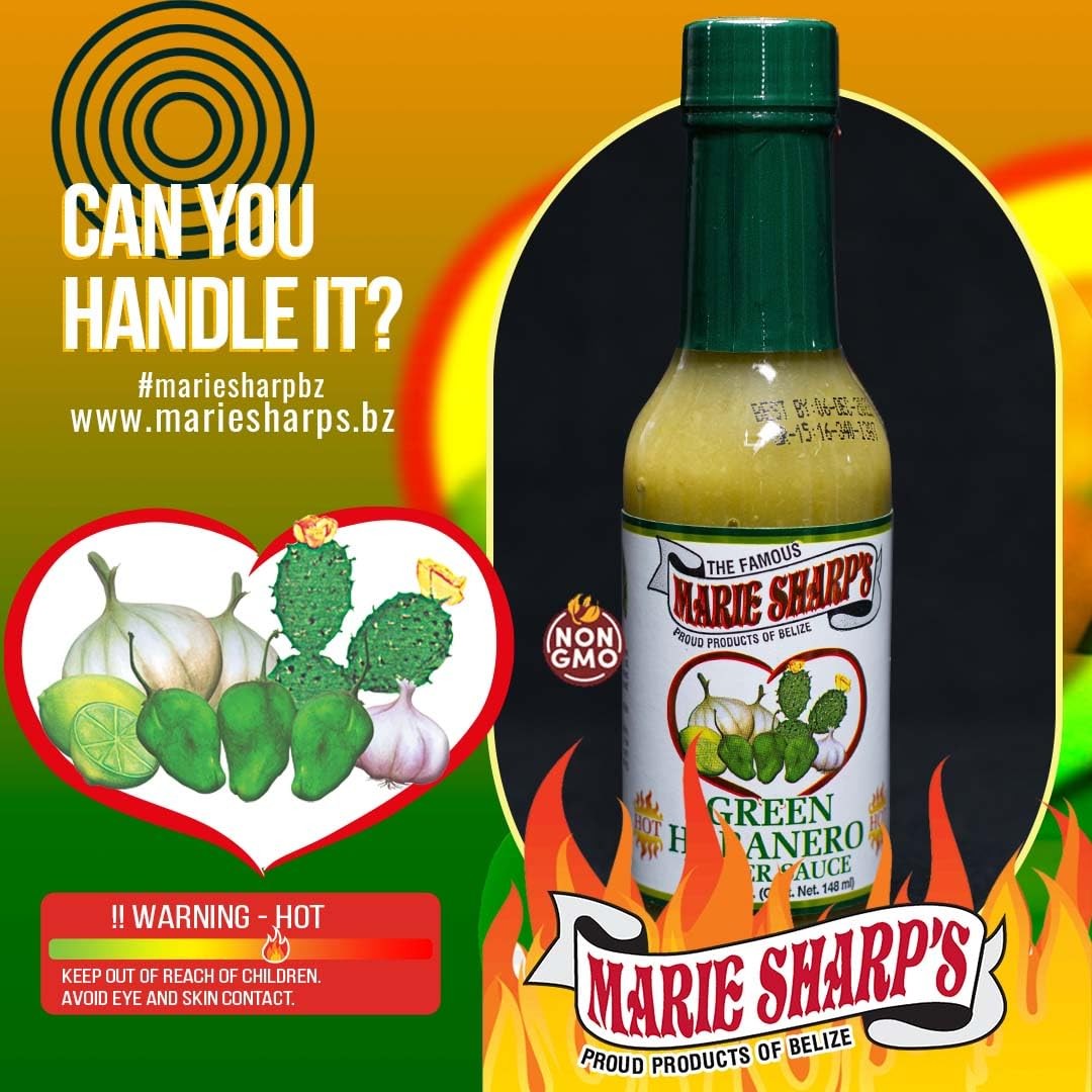 Marie Sharp’s Green Habanero Hot Pepper Sauce, 5 Oz 5 Fl (Pack of 2)