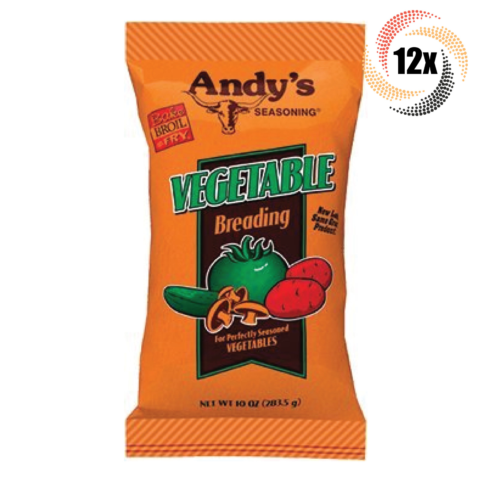 12x Bags Andy’s Seasoning Vegetable Breading | 10oz | Fast Shipping