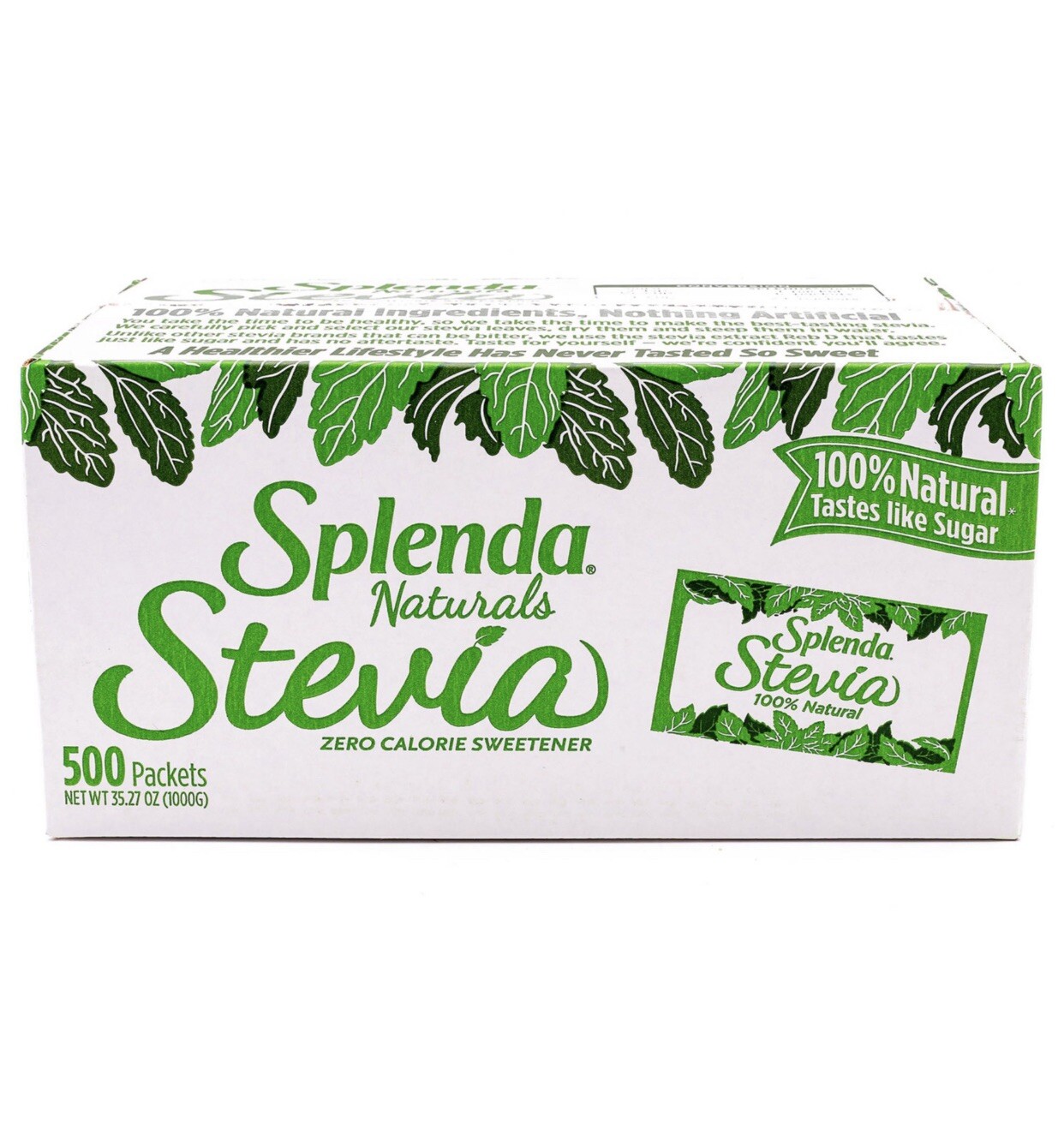 SPLENDA Naturals No Calorie Stevia Sweetener Single-Serve 500 Packets ~35.27oz.