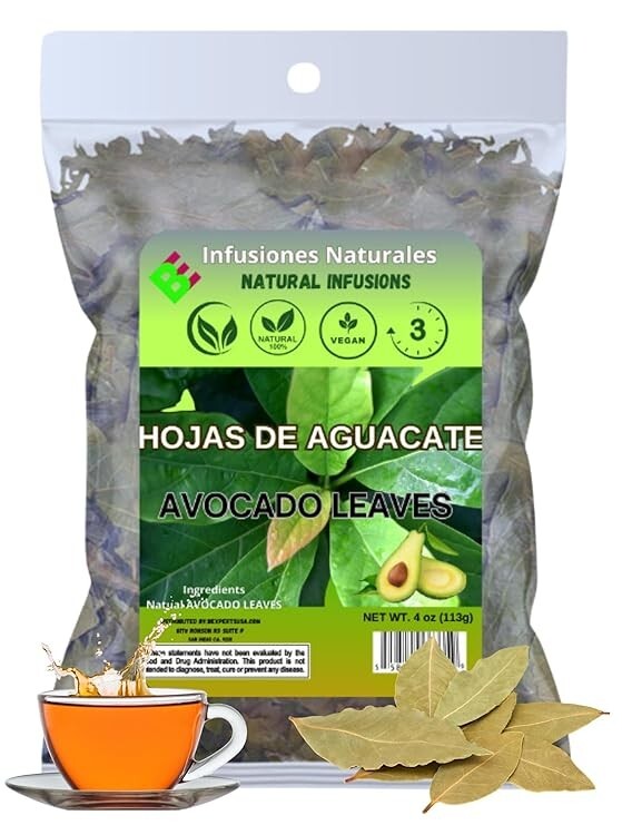 Avocado Tea Leaves 4oz – 100% Natural Hojas De Aguacate, Herbal Aromatic Tea,