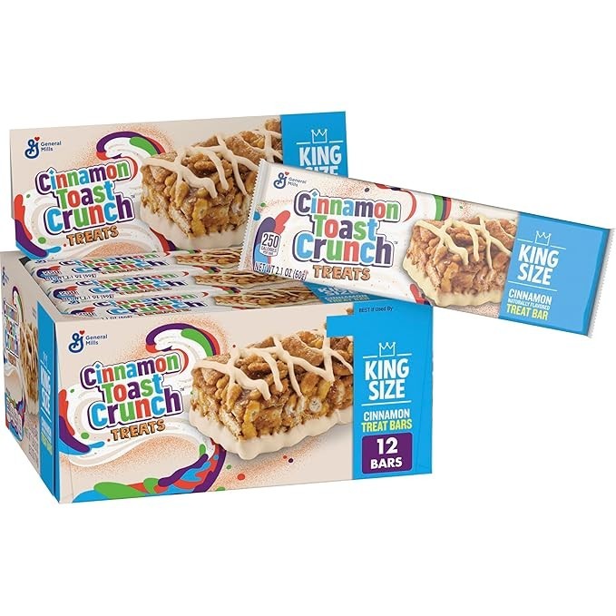 Cinnamon Toast Crunch – Kids Favorite Treat -2.1Oz. -12 King Size Breakfast Bars