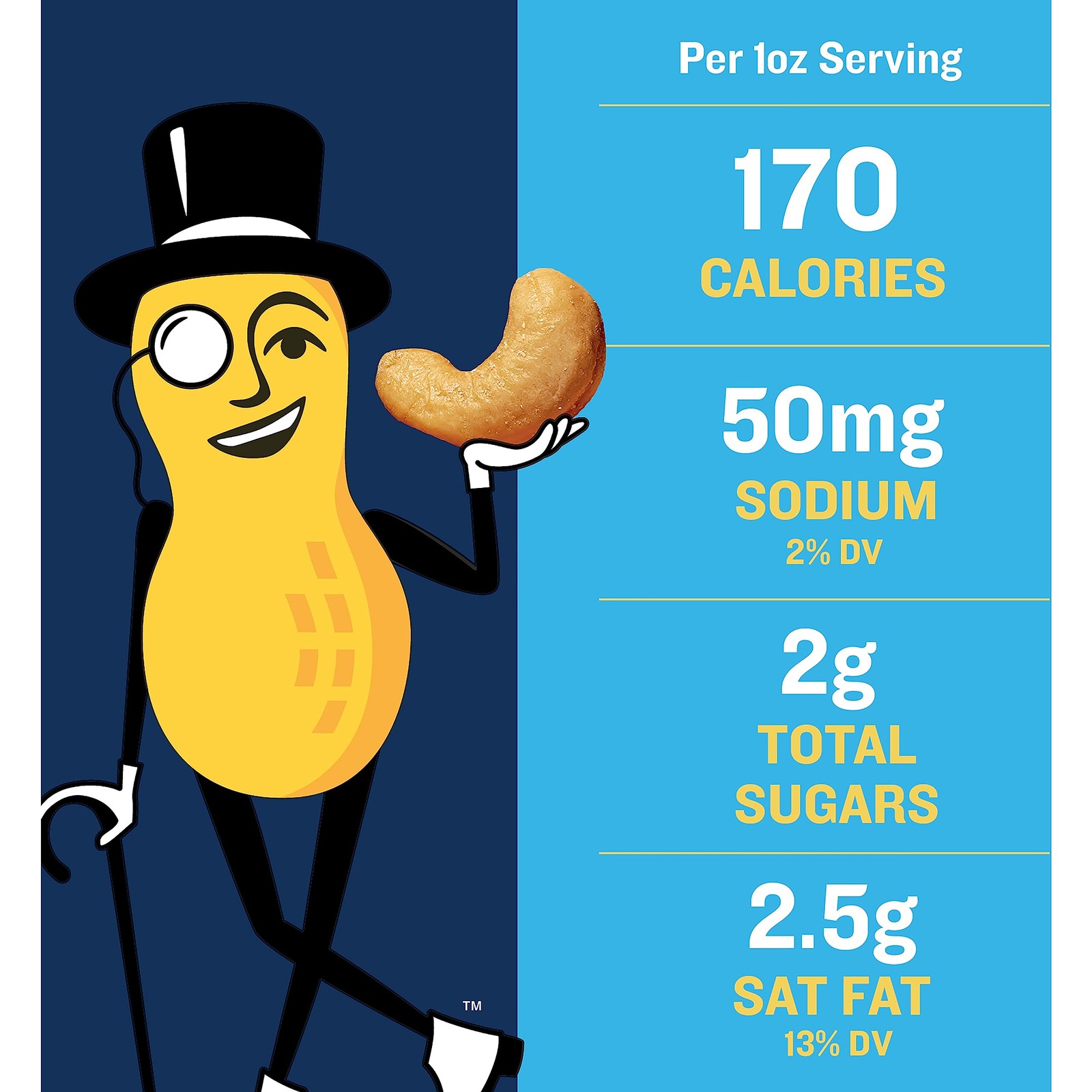 PLANTERS Deluxe Lightly Salted Cashews, Party Snacks, 18.25 Ounce (Pack of 1)