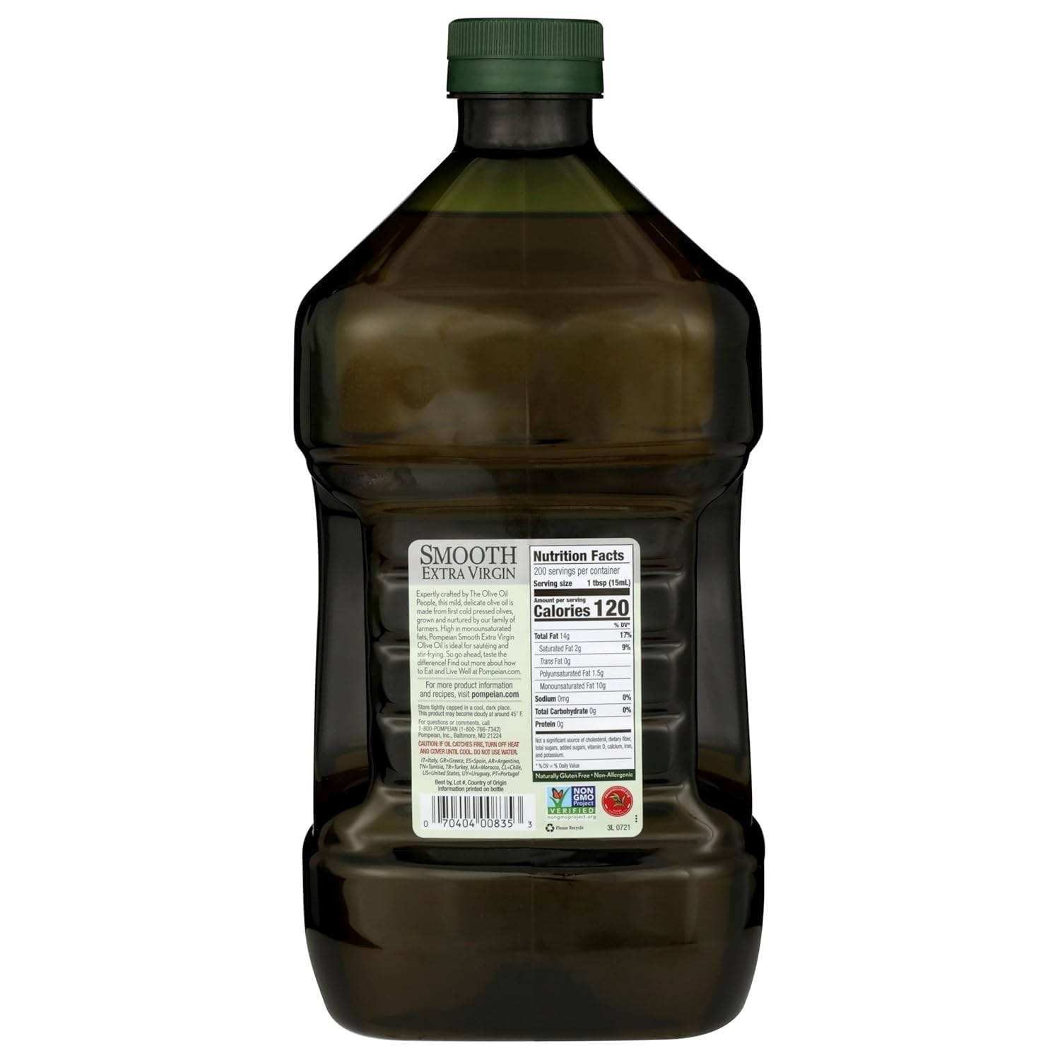 Pompeian Smooth Extra Virgin Olive Oil Contains Polyphenols 101 Fl Oz
