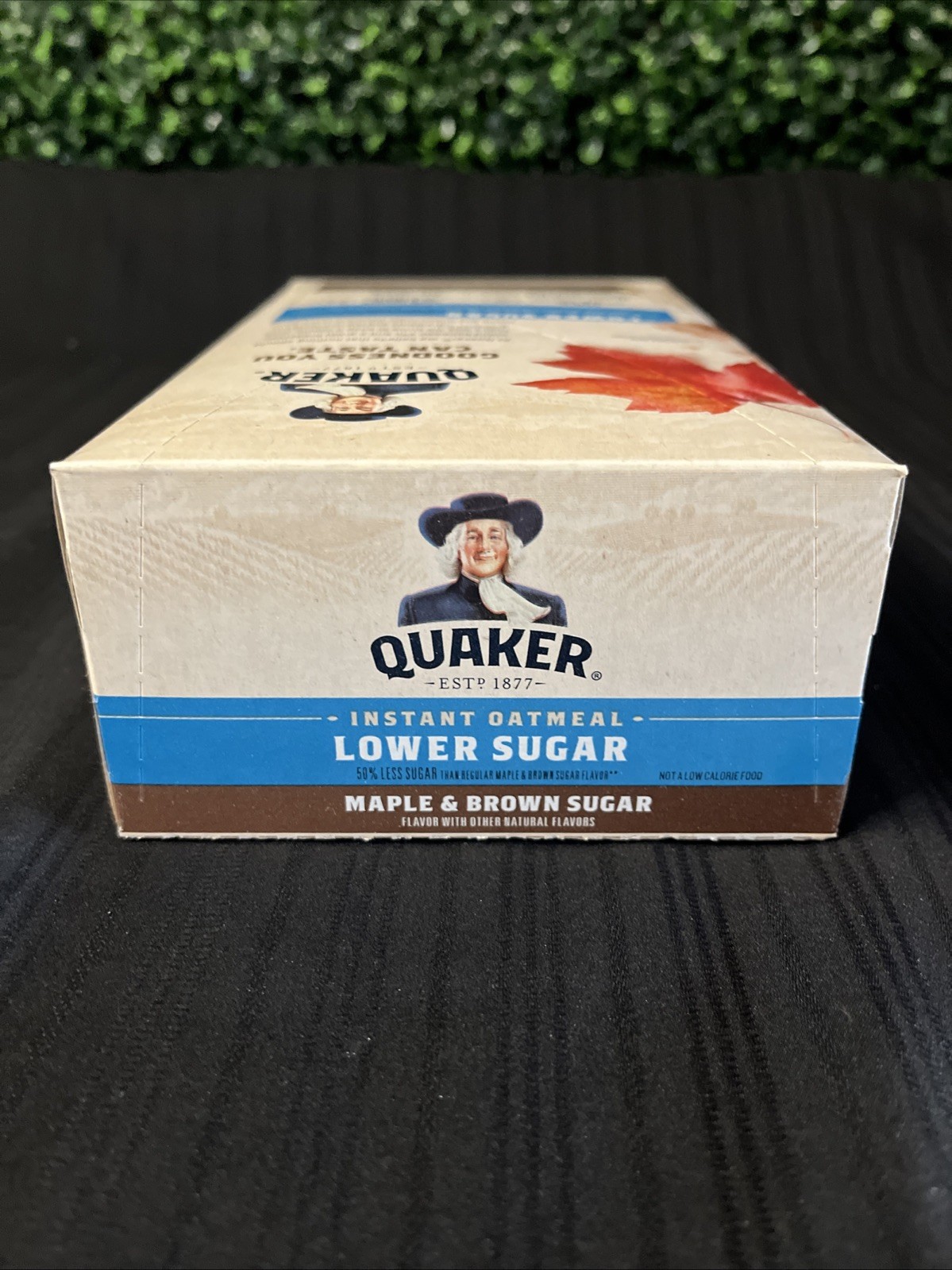 Quaker LOWER SUGAR Instant Oatmeal MAPLE & BROWN SUGAR, 8 Packets / 9.5 Oz. Box