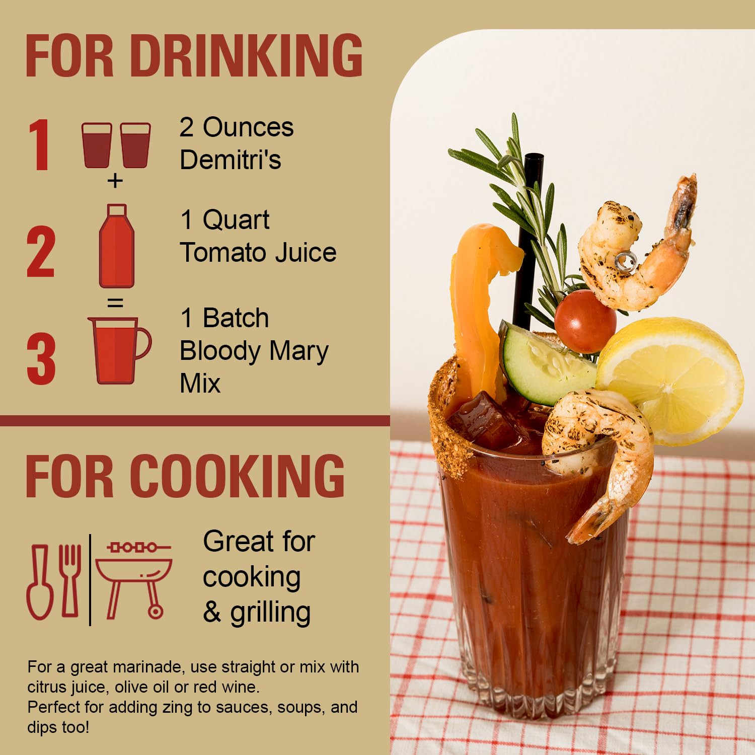 Demitri’S Extra Horseradish Bloody Mary Seasoning Mix – Bloody Mary Mix – Concen