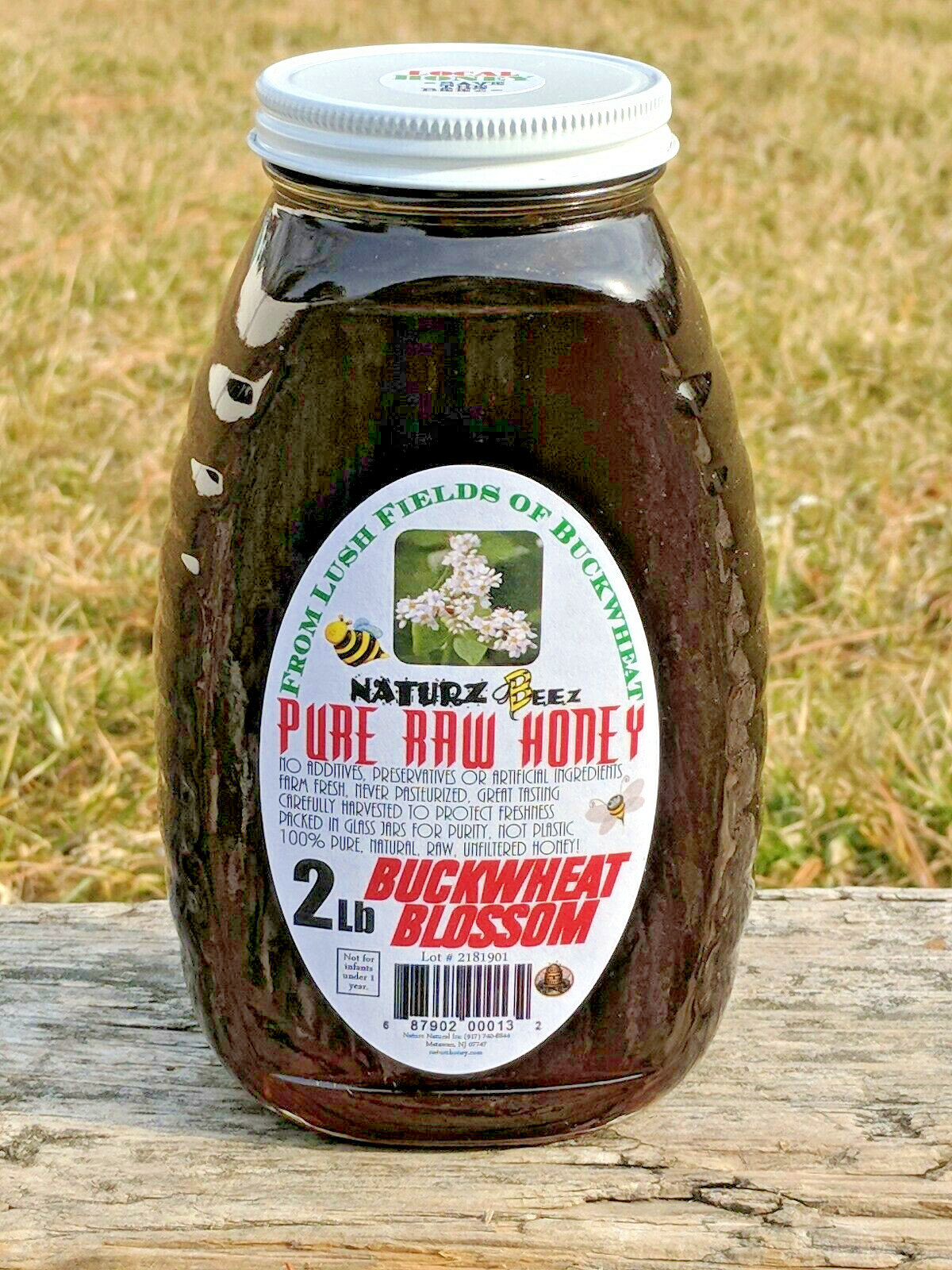 RAW HONEY BUCKWHEAT BLOSSOM HONEY 2LB 908g 100% PURE RAW Unfiltered
