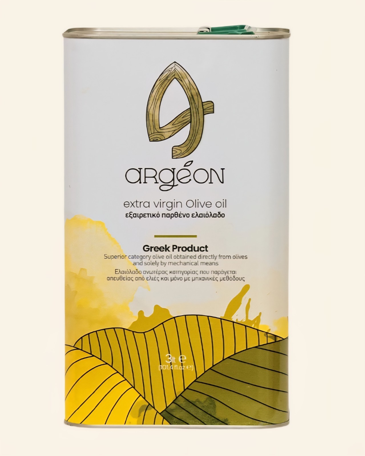 Argeon Extra Virgin Olive Oil 3L Cold Pressed Greek Cooking & Serving Oil