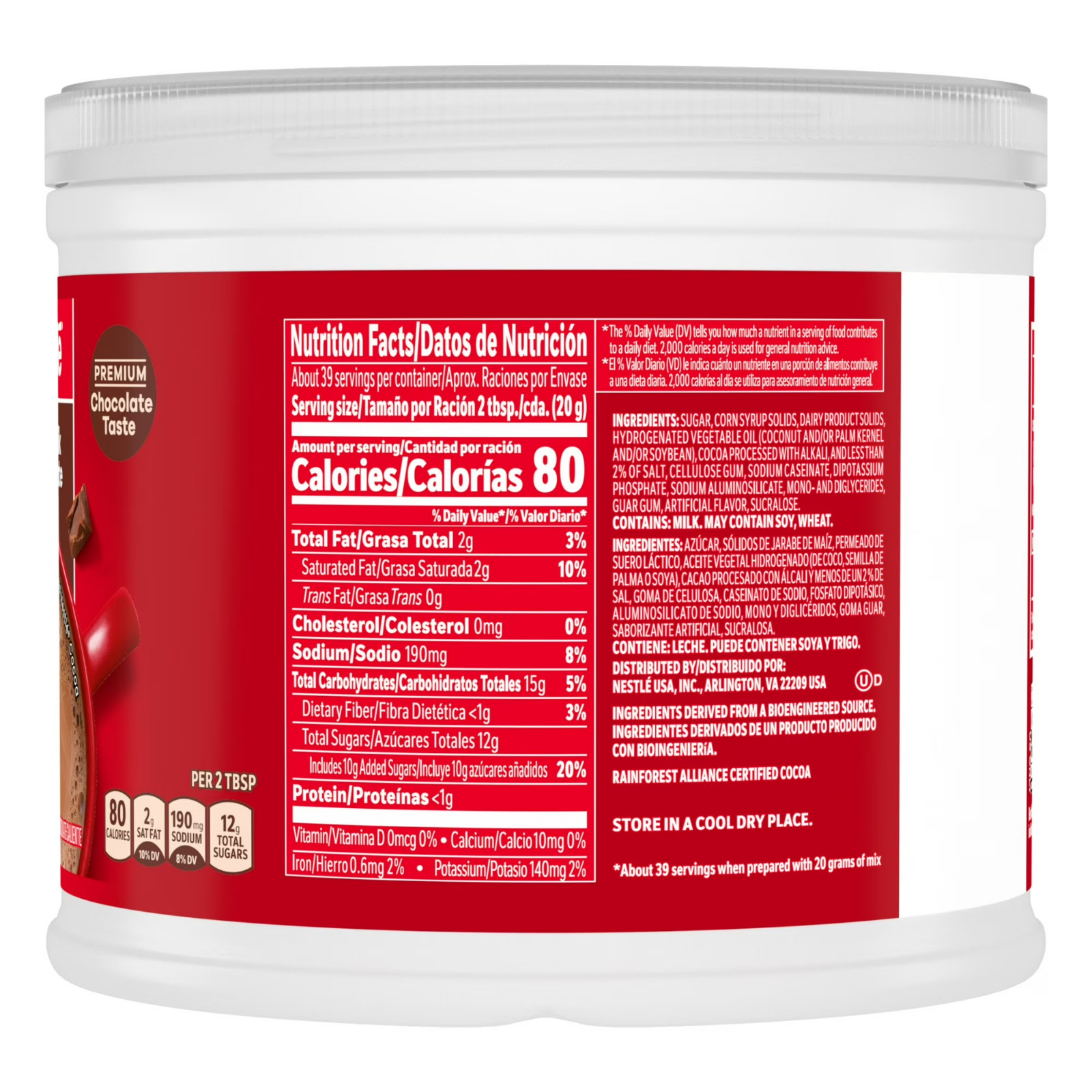 6 pack Nestle Hot Cocoa Rich Milk Chocolate Flavored Mix Powder, 27.7 oz, Can