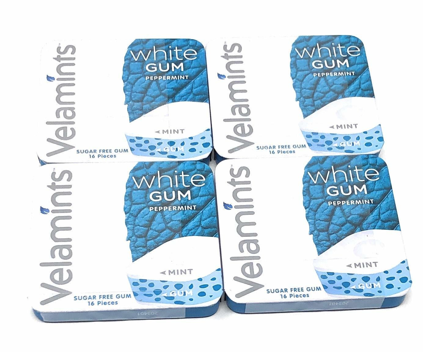Velamints Fresh Peppermint Sugar Free gum Tin – Fresh Breath 20 Gram (12 Tins)