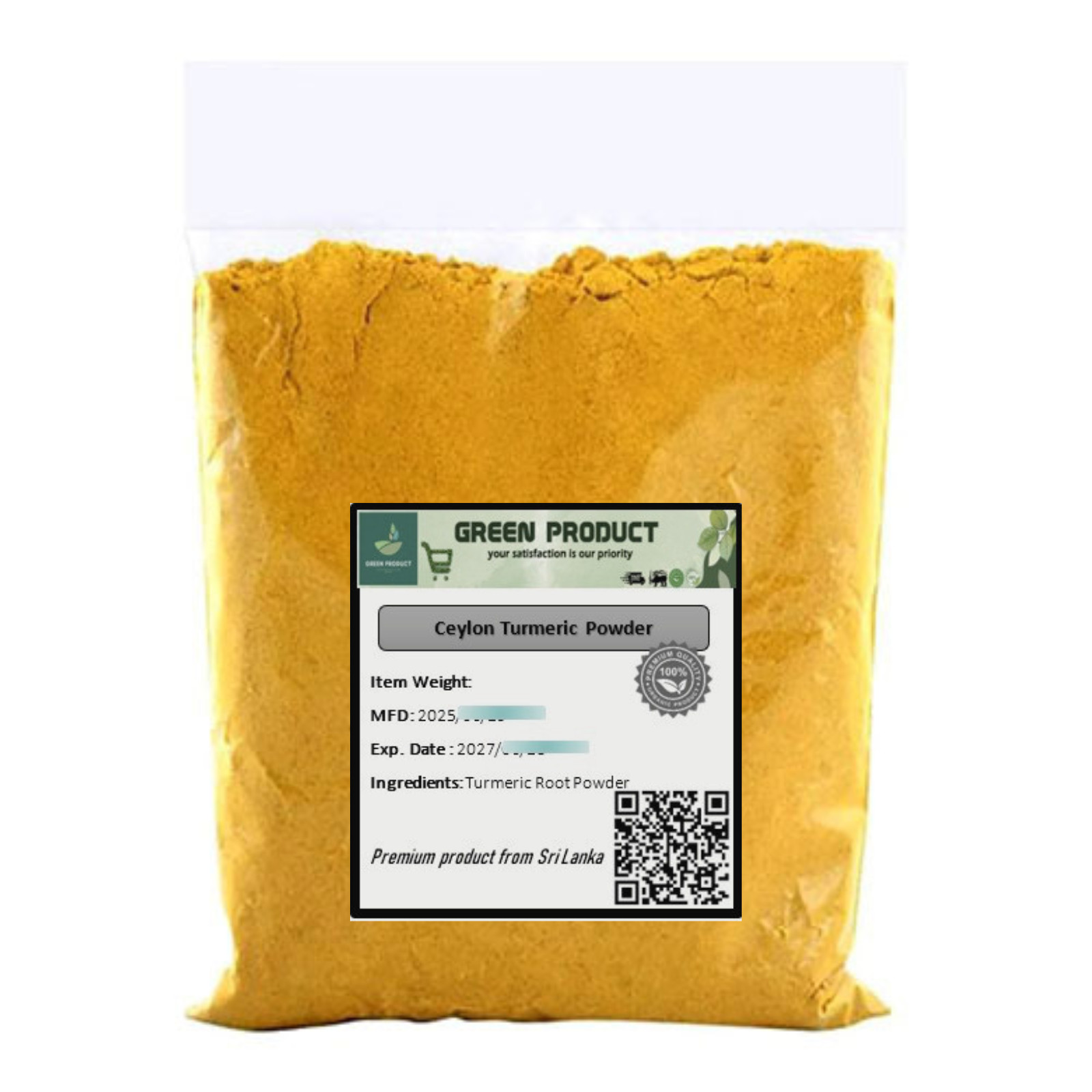 Ceylon Turmeric Root Powder | Organic | Dry 100% Pure Natural Sri Lankan Spices