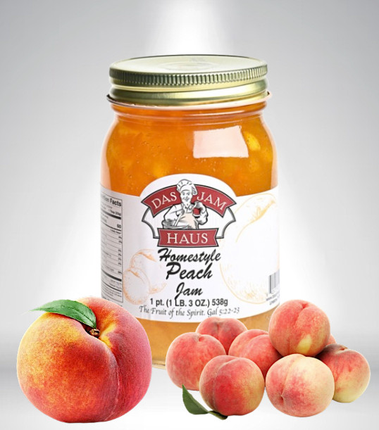 Peach Jam Varieties Homestyle~Handmade Jam 16oz 1 Pint All Natural Ingredients