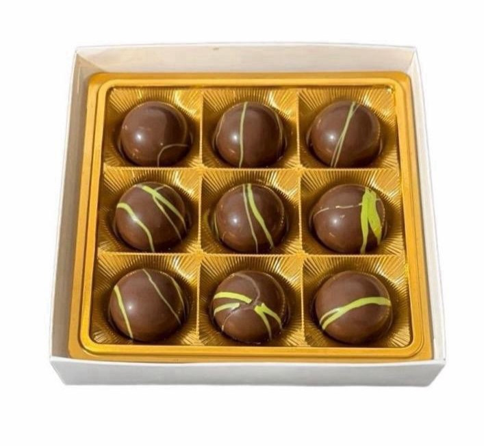 Dubai Chocolate Bites 3.49oz – Viral Knafeh Pistachio 9 Pcs Gift Box W/ Ice Pack