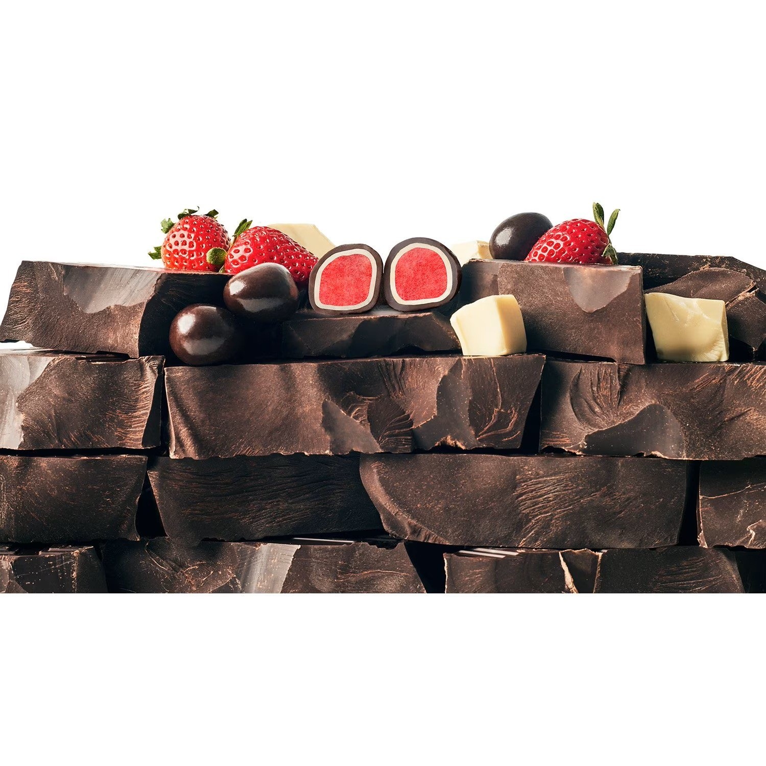 Tru Fru Dark and White Chocolate Freeze-Dried Strawberries, 13 oz Free Sipping