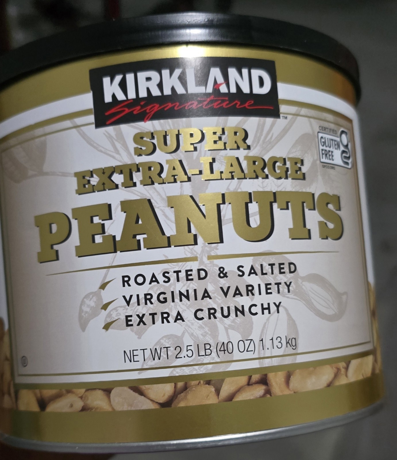 Kirkland Signature Extra Large Peanuts, Virginia Roasted, Salted, 2.5lb
