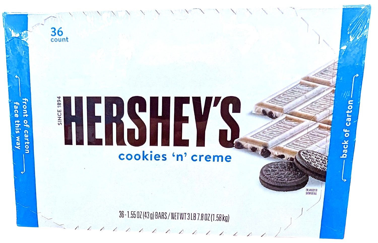 Hershey’s Cookies ‘n’ Creme Candy Bars Full Size 36 x 1.55 Oz EXP 05/2026
