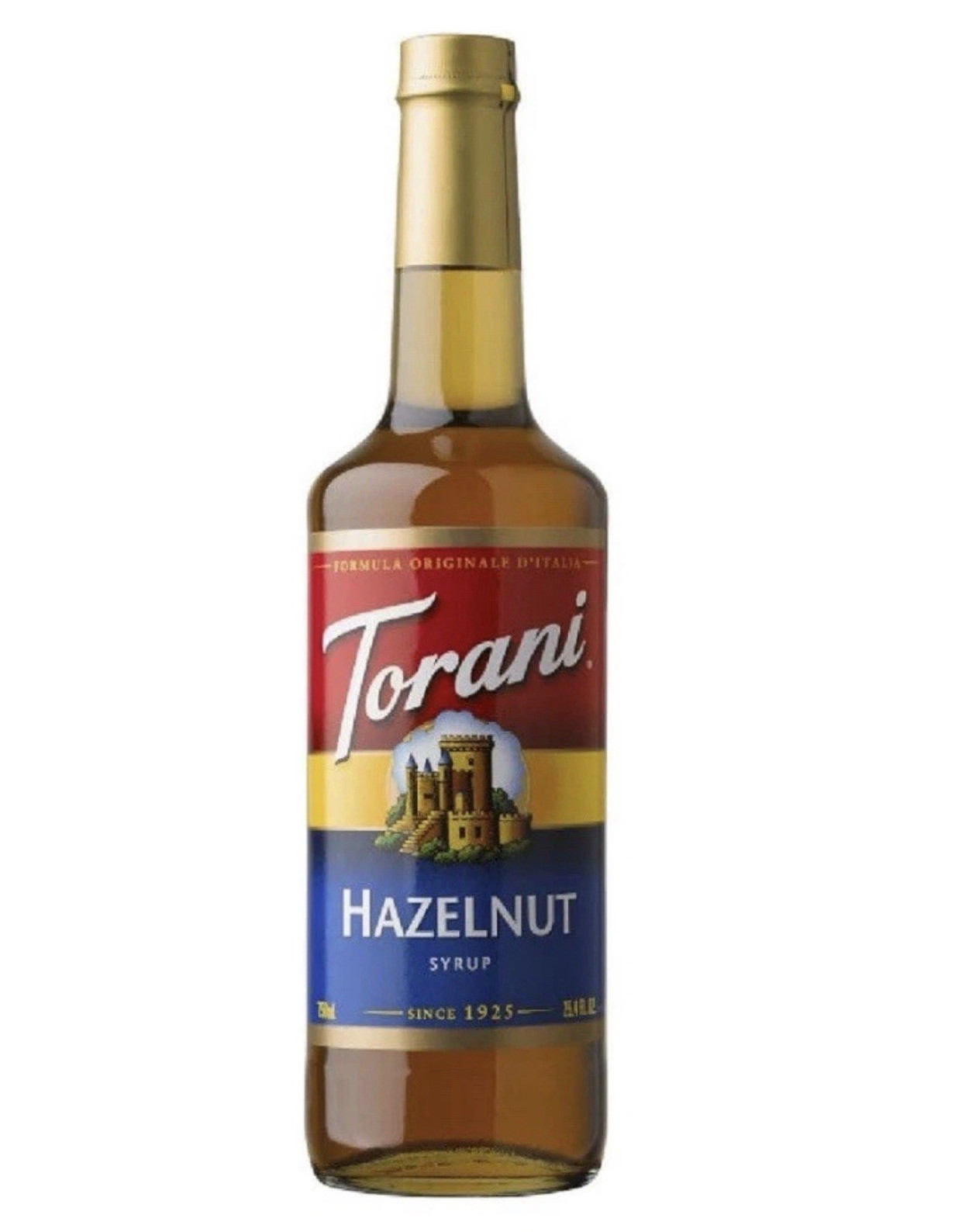 Torani Hazelnut Coffee Flavoring Syrup 750 mL plastic bottle , 1 Pack