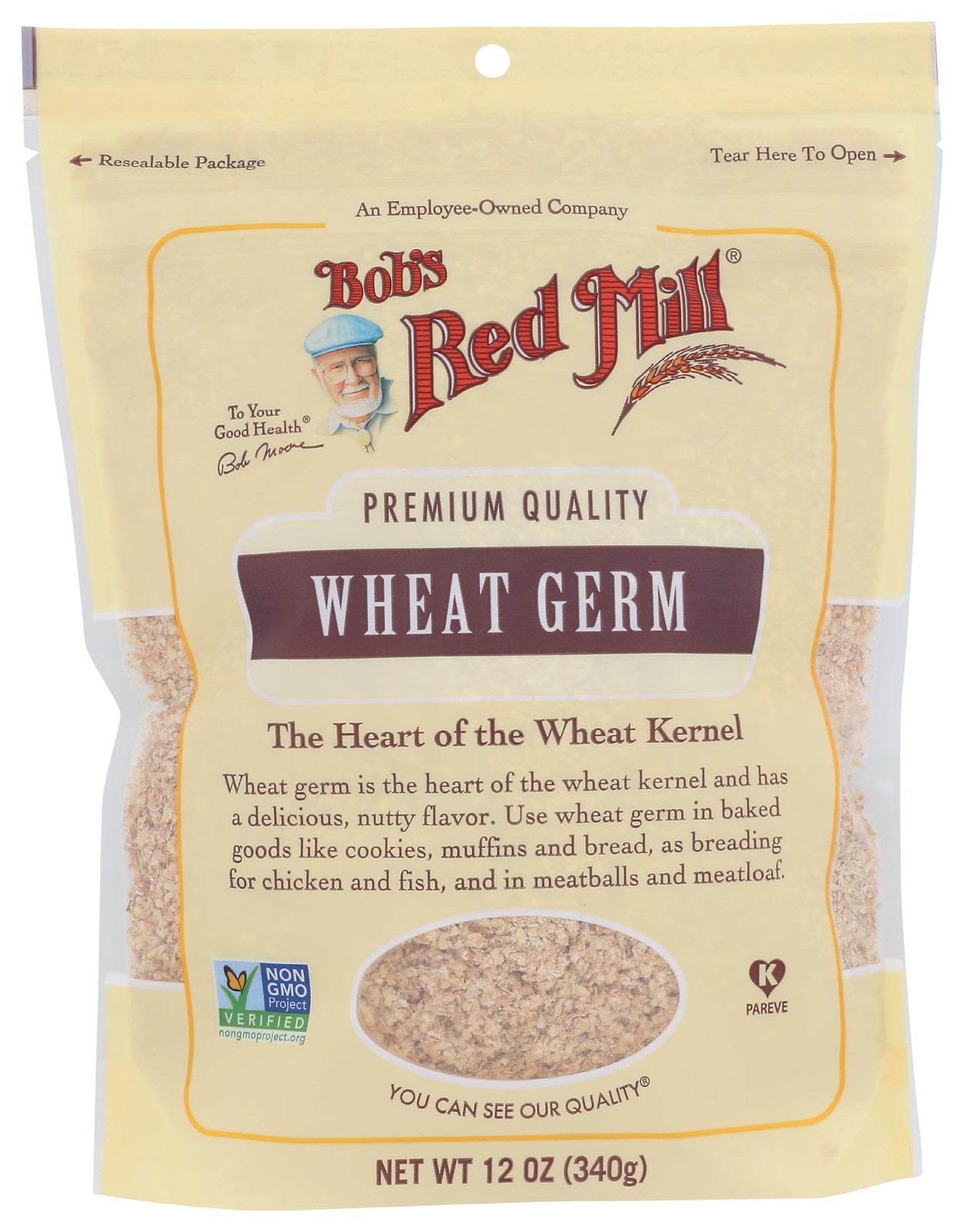 Bob’s Red Mill Wheat Germ, 12oz (Pack of 1) – Non GMO, 12 Ounce