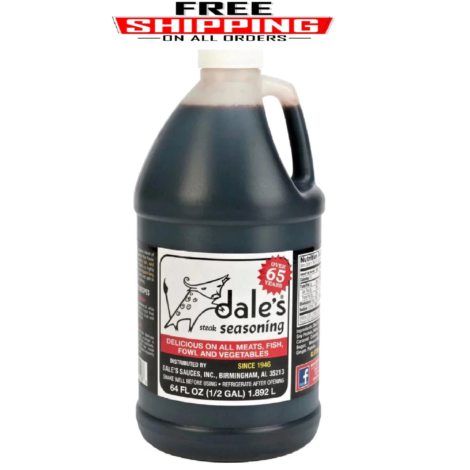 Dale’s Steak Seasoning – 64 oz. Bottle – Bold & Flavorful
