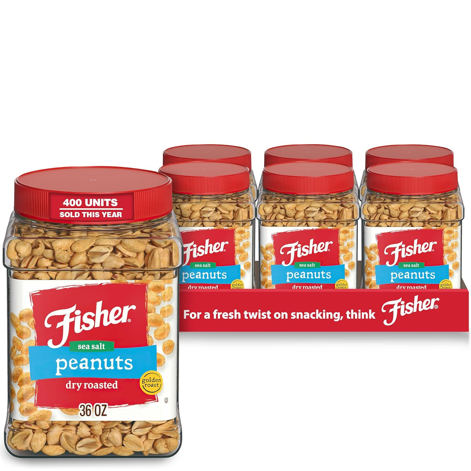 Fisher Snack Butter Toffee Peanuts, 42 Ounces (Pack of 1), No Artificial Colors