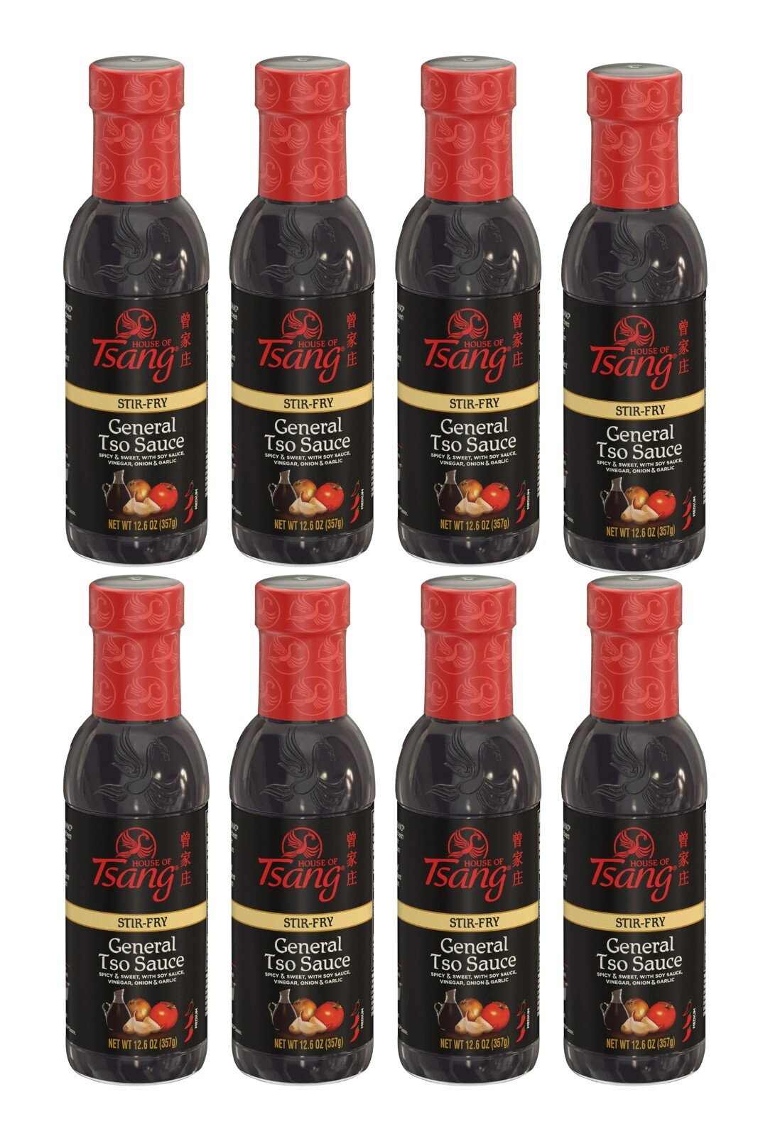 Authentic HOUSE OF TSANG General Tso Stir-Fry Sauce – 8 Pack (12.6 oz each)