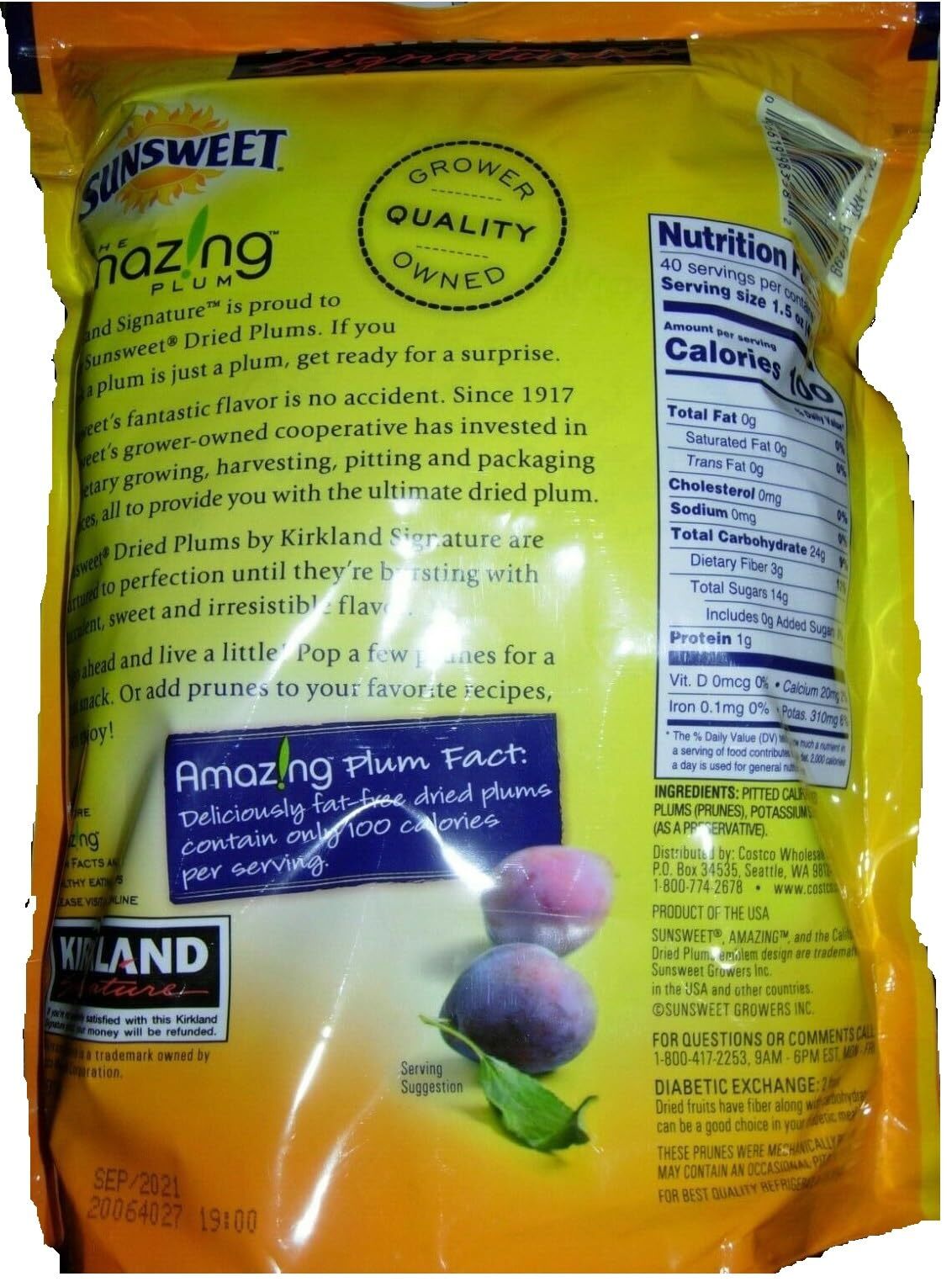 Signature’s Dried Plums Pitted Prunes, 3.5 Pounds