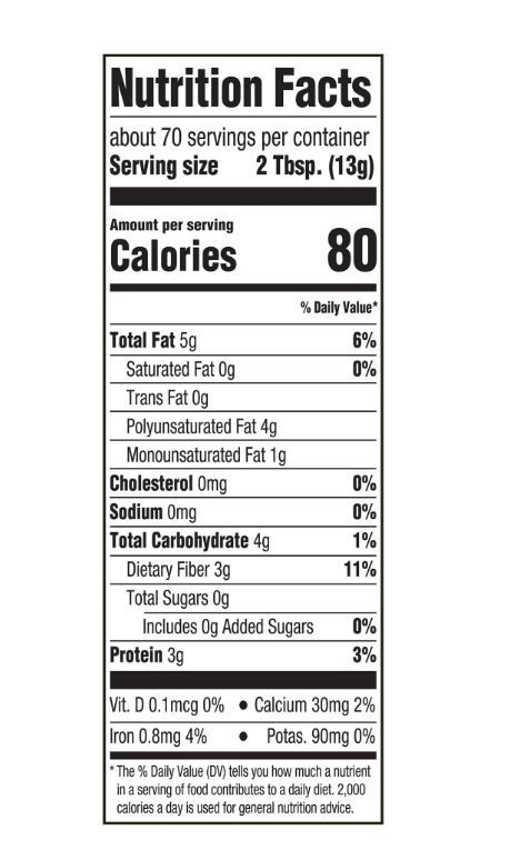 Organic Ground Flax Seed, 32 oz (907g) – USDA Certified, Allergen-Free