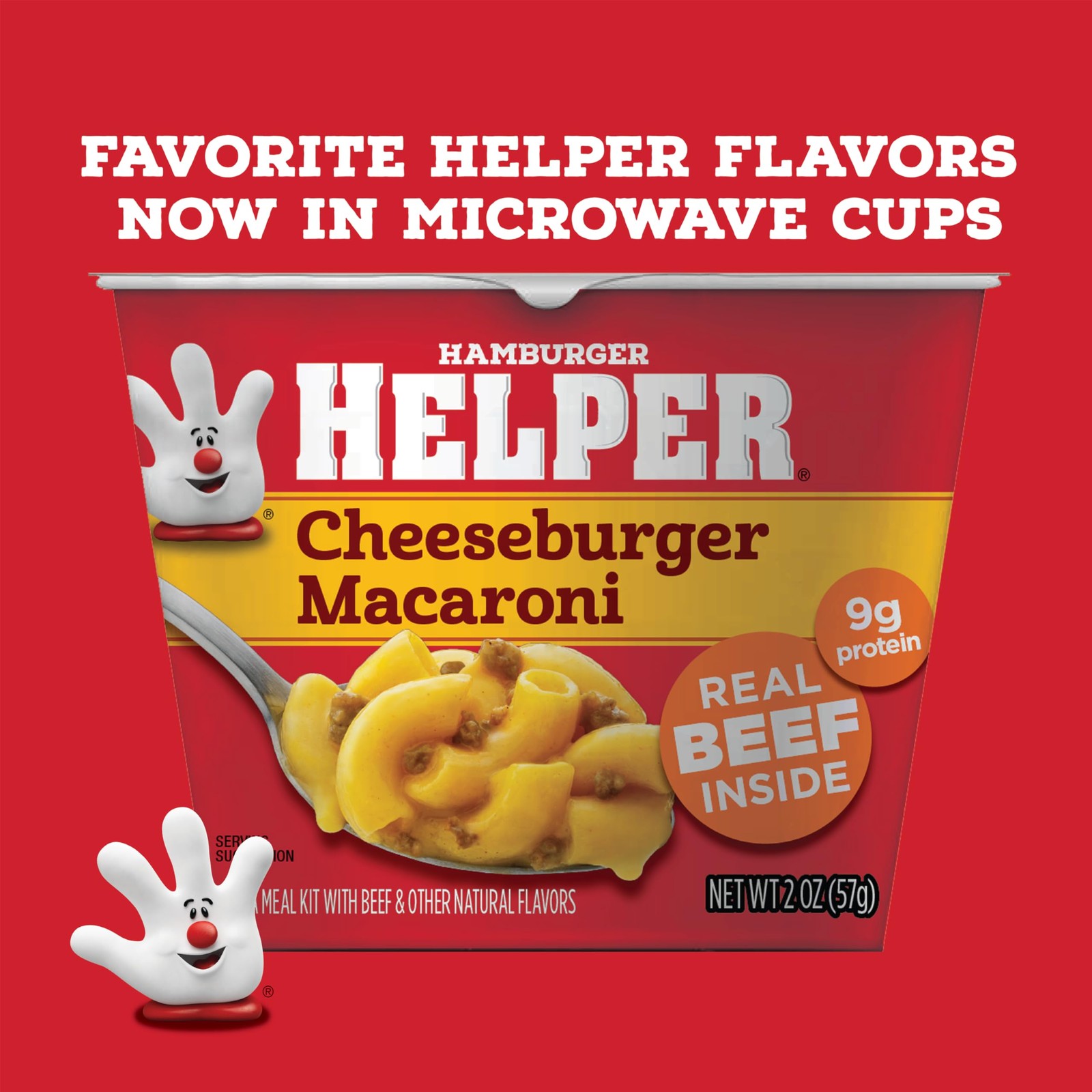 Hamburger Helper Cheeseburger Macaroni Microwave Cup 2 oz 6 Pack No Artifici…