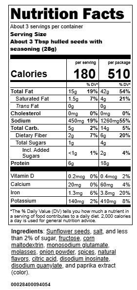 Spitz Smoky BBQ Sunflower Seeds, 6 – Ounce (Pack of 9)