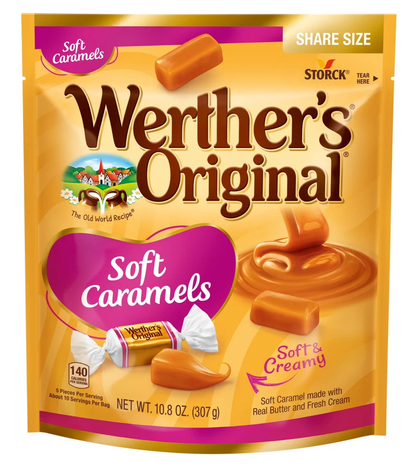 Werther’s Original Individually Wrapped Soft Caramels, 10.8oz Sharing Size Bag