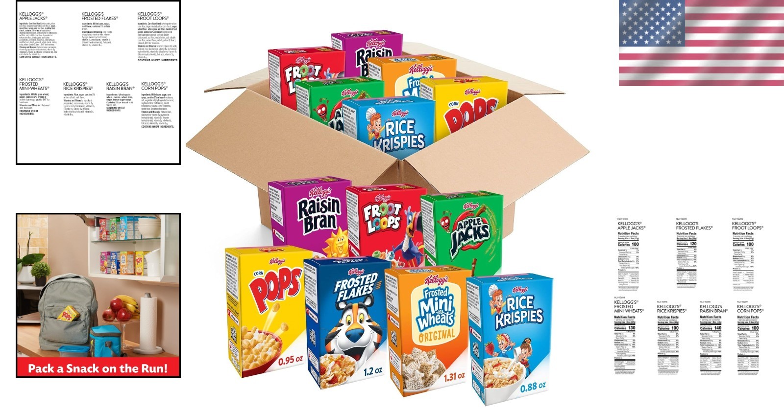 Kellogg’s Breakfast Cereal Assortment, 48 Boxes
