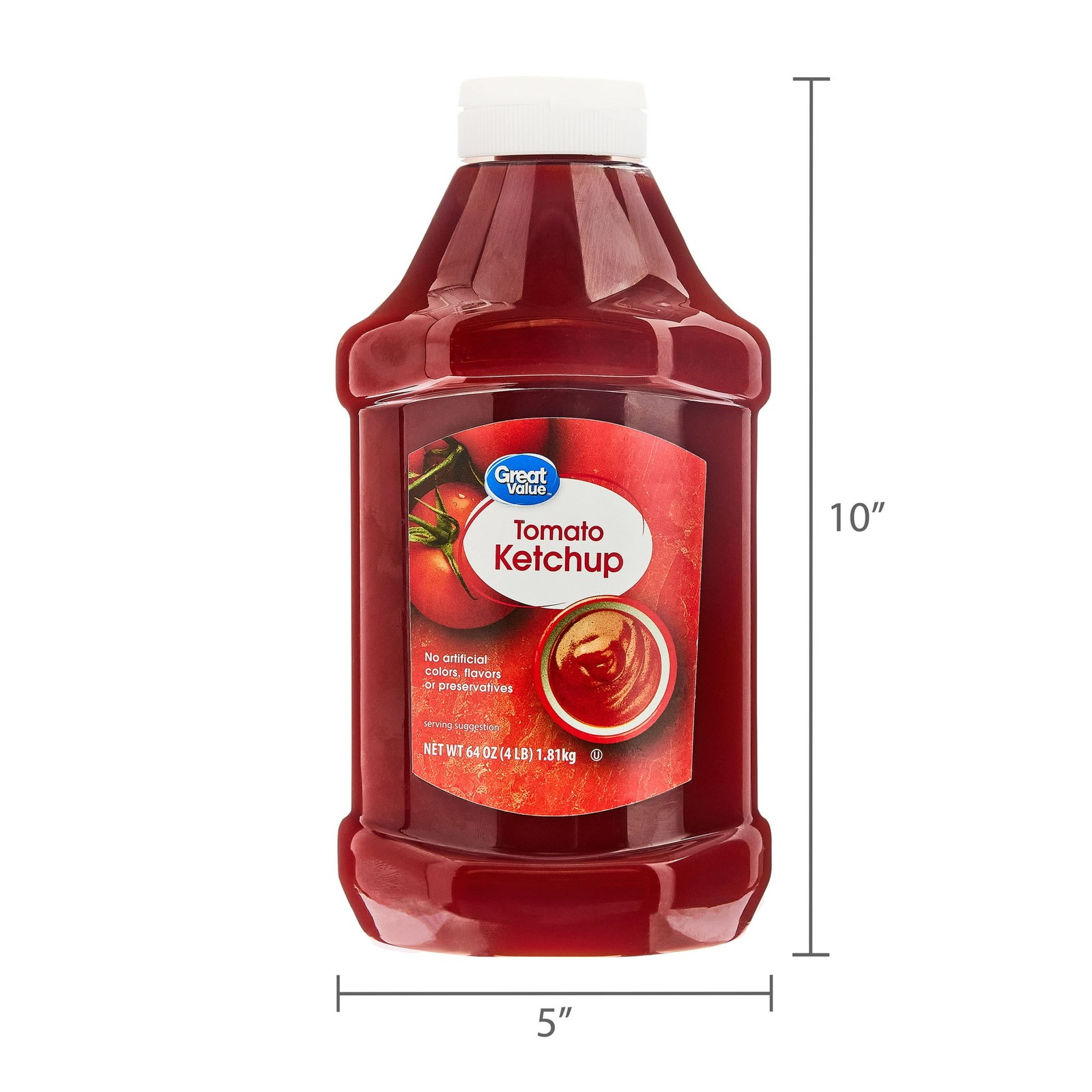 (3 pack) Great Value Tomato Ketchup, 64 oz