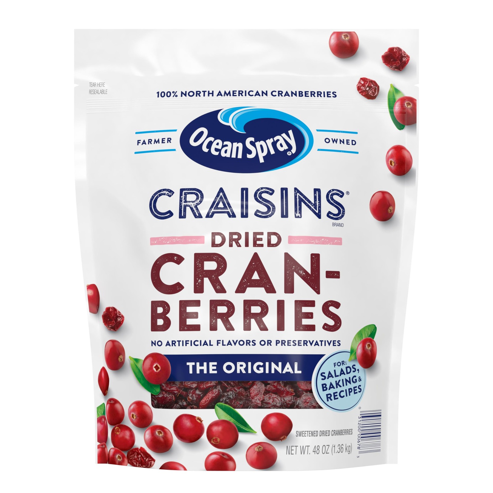 Ocean Spray® Craisins® Original Dried Cranberries, 48 Ounce (Pack of 1)