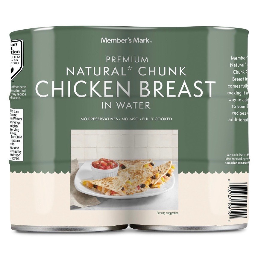 Member’s Mark Chunk Chicken Breast 12.5oz 6 Pack Premium White Meat