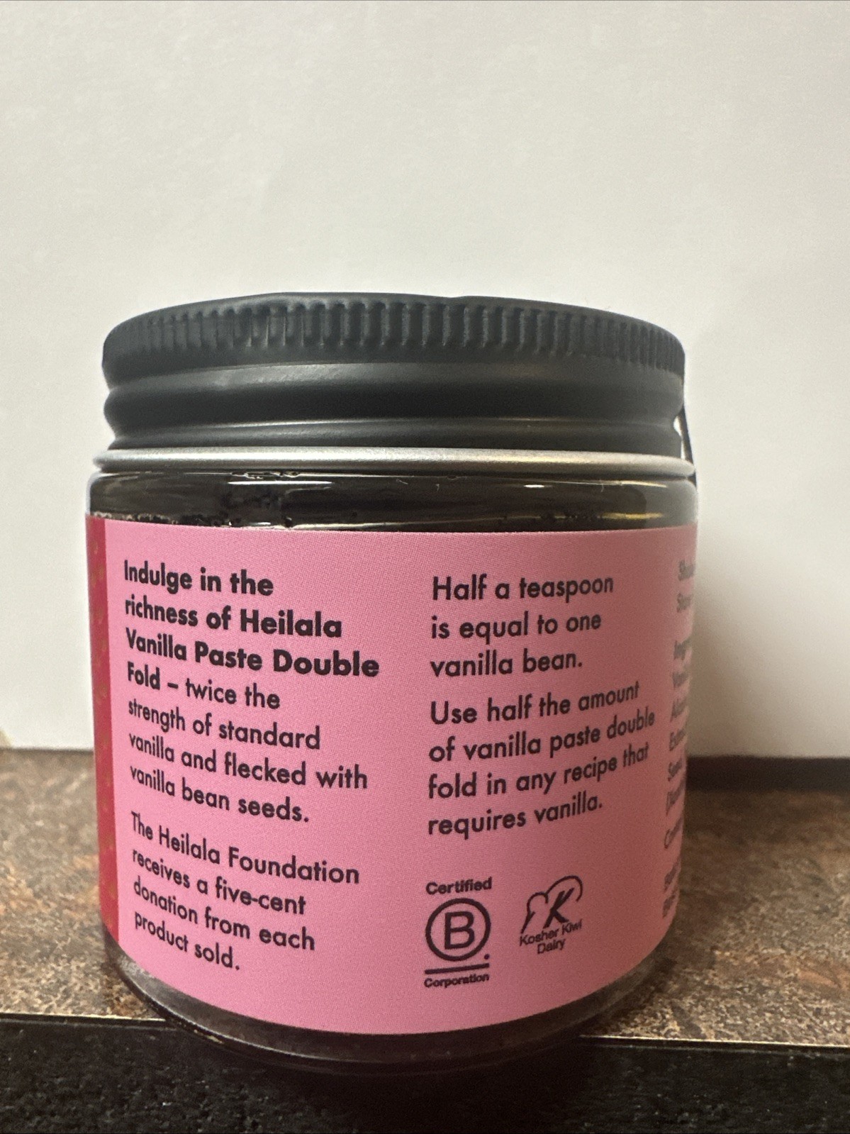 Heilala Bob Appetit Vanilla Paste Double Fold 2.29oz/65grams Exp. date 09/30/27