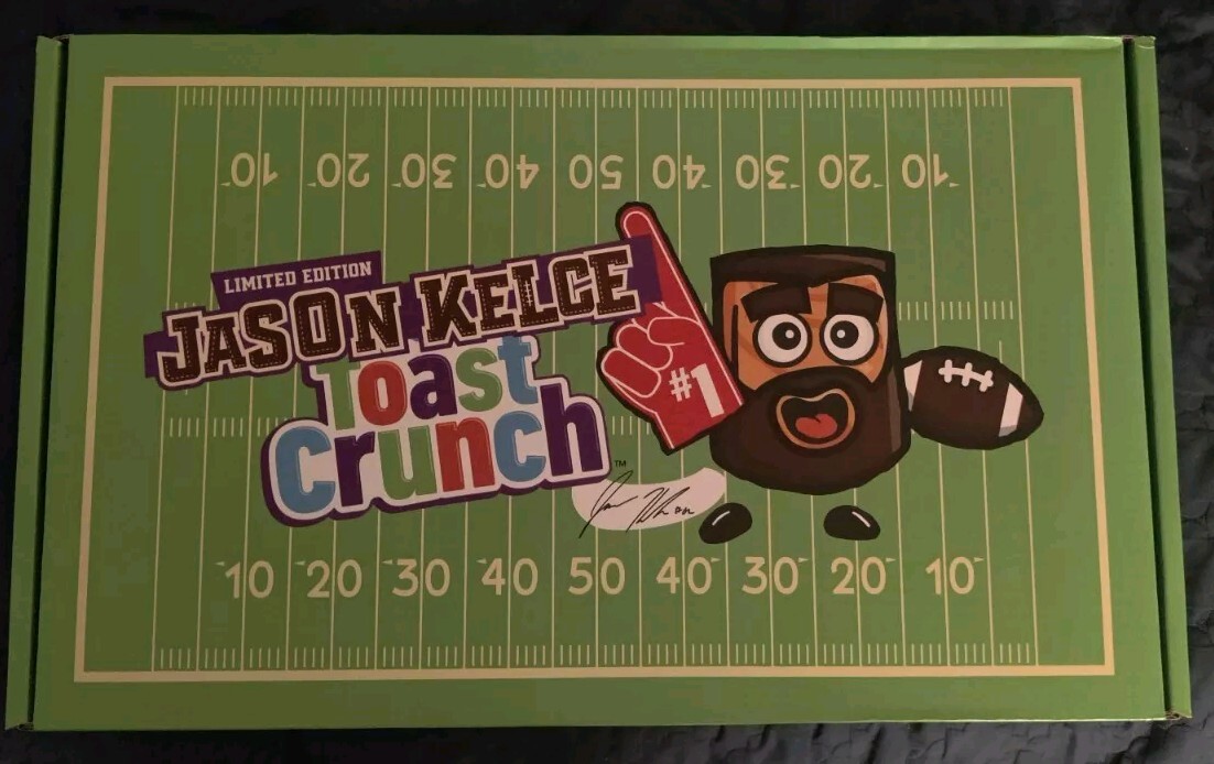 General Mills Jason Kelce Toast Crunch Breakfast Cereal Mega Size Ready To Ship