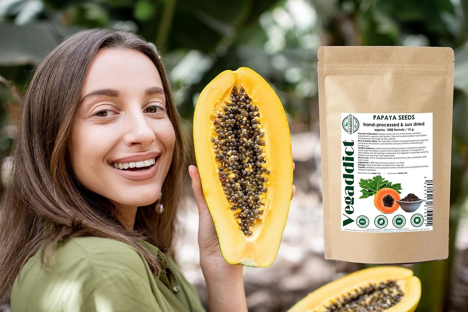 100% Natural Sun Dried Papaya Seeds | High Enzyme (Papain) Content |…