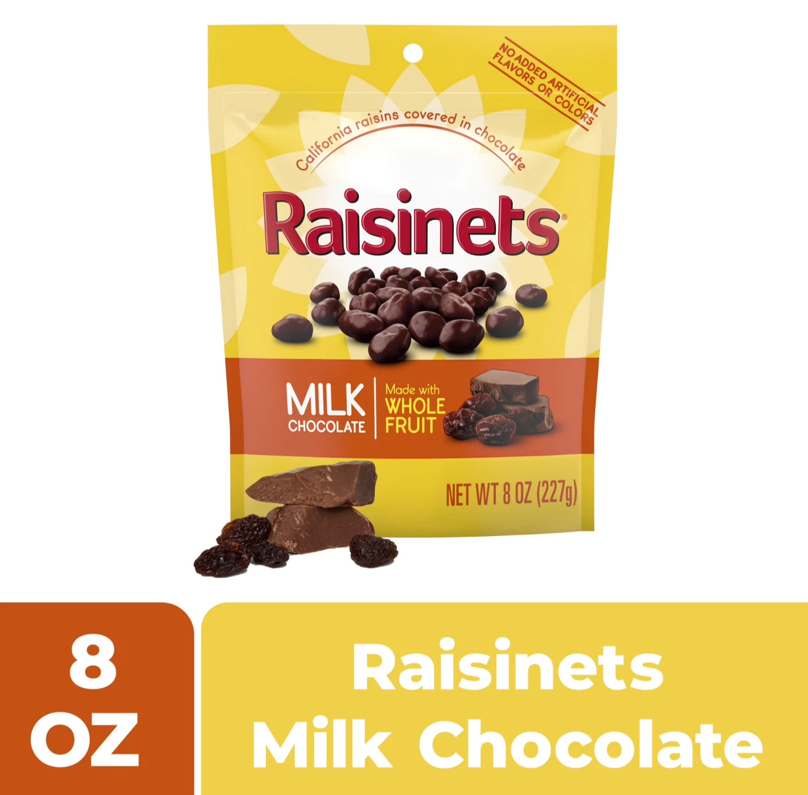 Raisinets Milk Chocolate Covered Raisins, Gluten-free California Chocolate Raisi