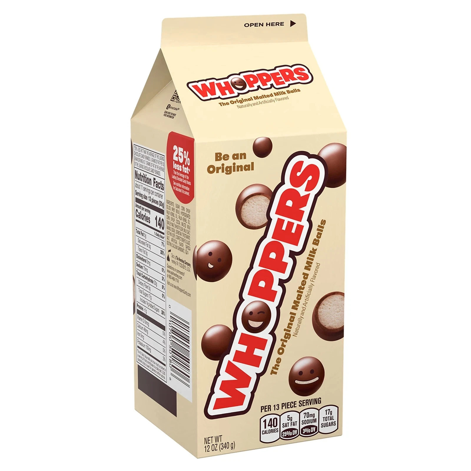WHOPPERS The Original Malted Milk Balls, Movie Snack, Candy 12 oz.