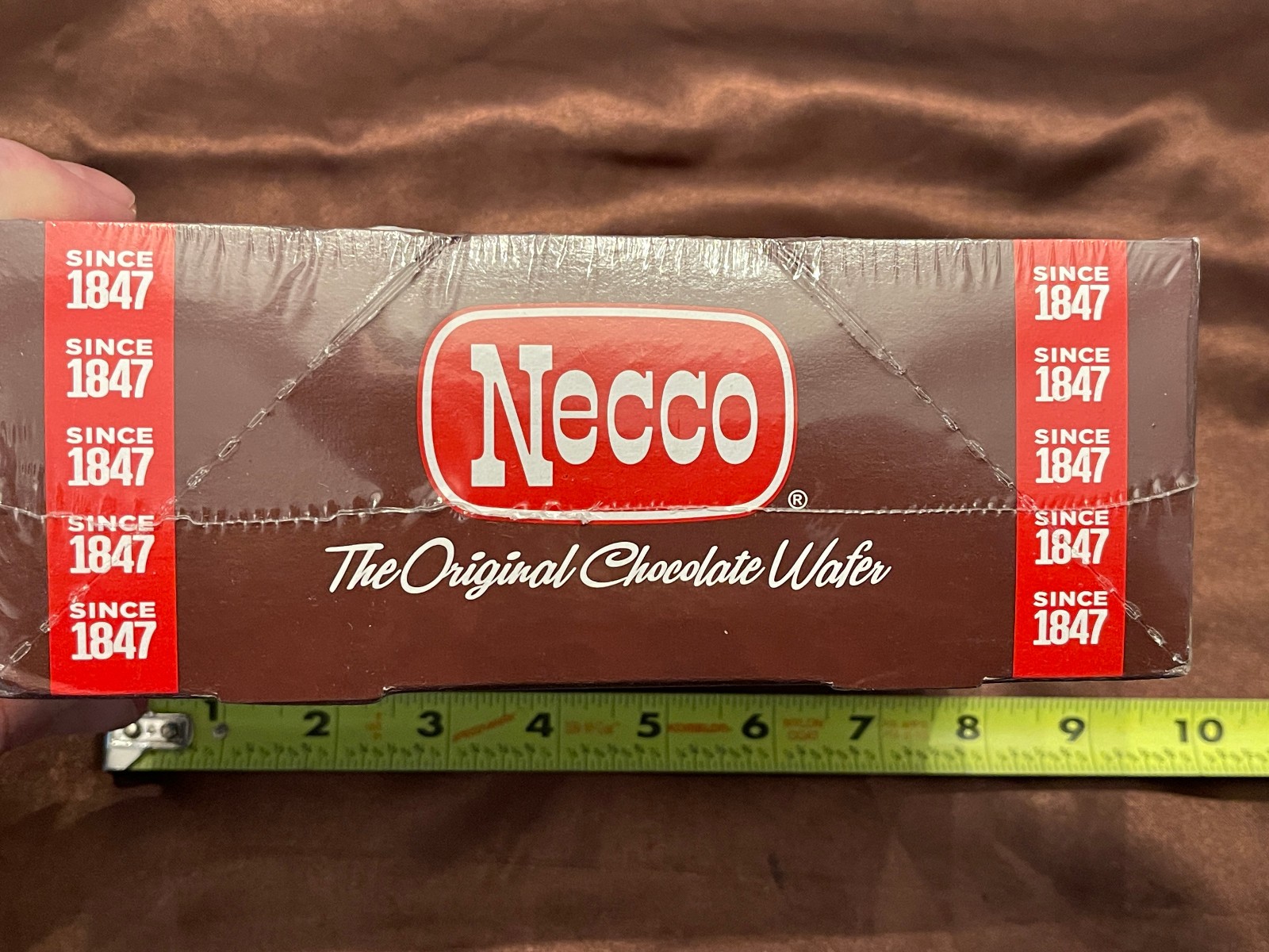 Necco Chocolate Candy Wafers 2oz Rolls – 24 Count Display Pack Exp 3/11/28