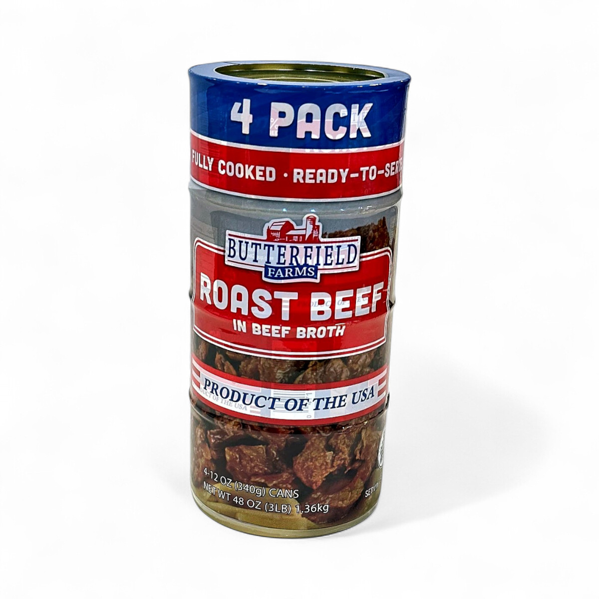 Butterfield Farms Roast Beef in Beef Broth 12oz. Cans 4-Pack