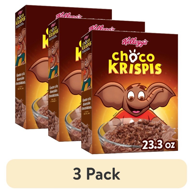 (3 pack) Kellogg’s Choco Krispies Original Breakfast Cereal, 23.3 oz Box