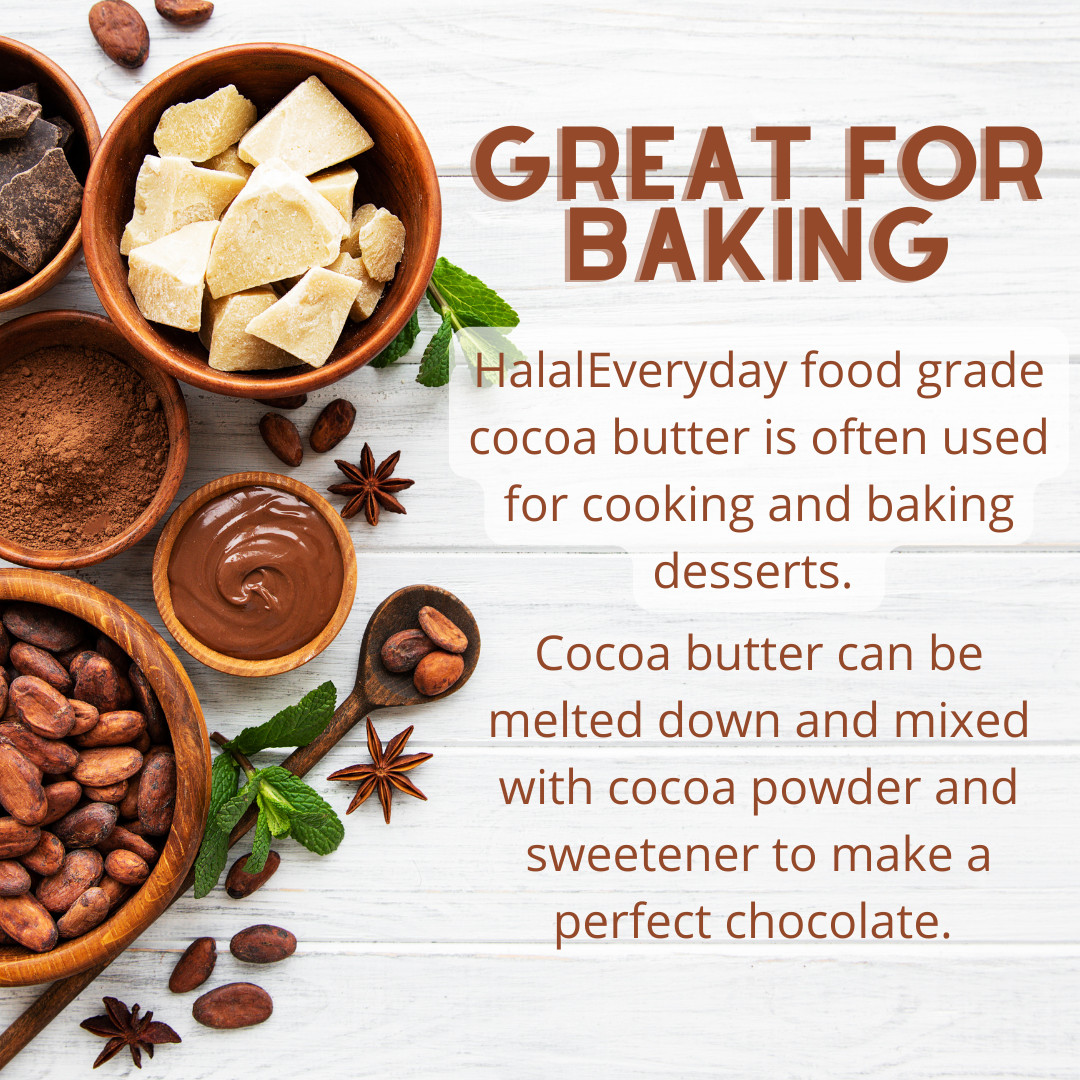 Cocoa Butter Refined with Sweet Aroma 3 LB Baking, Cooking, and Skincare